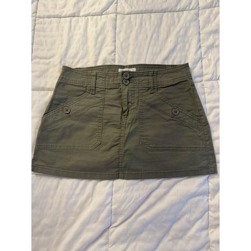 Vanilla Star Cargo Pocket Green Utility Mini Skirt Micro Women's Small